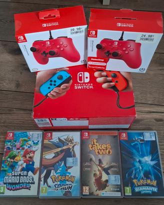 nintendo switch + giochi e accessori