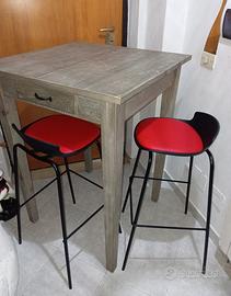 Tavolino alto 2 sgabelli