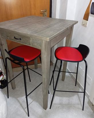 Tavolino alto 2 sgabelli