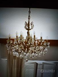 lampadario gocce vintage