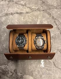 Custodia da viaggio per orologio in pelle