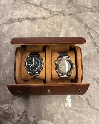 Custodia da viaggio per orologio in pelle
