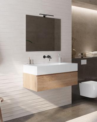 lavabo con mobile sospeso 100 x 46 con specchio