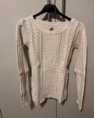 Maglione rosa inteccitato Stradivarius