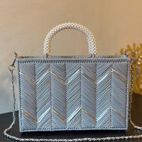 Borsa media rettangolare fatta a mano