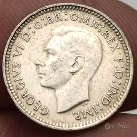 Moneta estera argento Australia Georgius VI