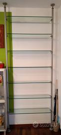 Mobile / Libreria / Espositore in acciaio e vetro