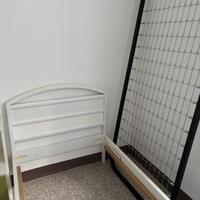 Letti singoli senza rete bianchi due pezzi