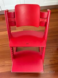 Tripp trapp sedia rossa personalizzabile Stokke