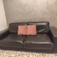 Divano letto in pelle 