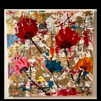 Quadro astratto moderno  30 x 30 -acrilico su tela