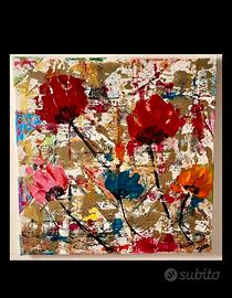 Quadro astratto moderno  30 x 30 -acrilico su tela