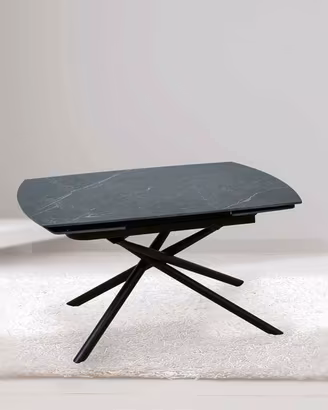 tavolo allungabile rotante ceramica gamba x 130 cm