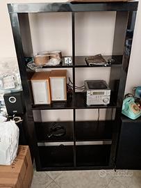 Libreria/scaffale modulare laccata nera