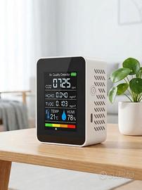 Rilevatore Qualità Aria 5 in 1 CO2 HCHO TVOC NUOVO