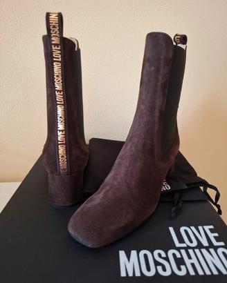 Stivaletti donna Love Moschino n.36 marroni nuovi