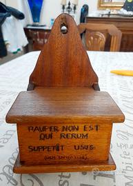 Saliera porta sale in legno vintage