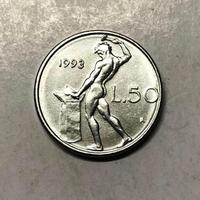 50 Lire piccola 1993 con errore di conio