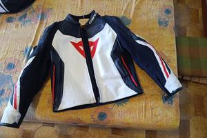 Giacca moto in pelle Dainese Assen tg 58 xxl +para