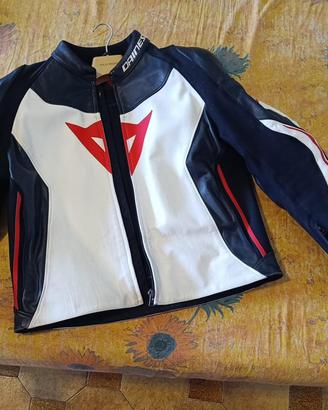 Giacca moto in pelle Dainese Assen tg 58 xxl +para