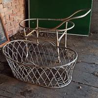 Culla in vimini/rattan anni '40