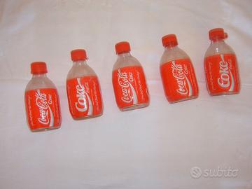5 bottigliette COCA COLA da 20cc in vetro
