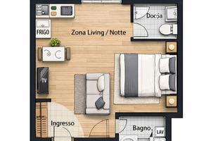 Monolocale appena ristrutturato