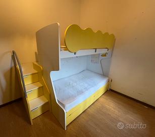 Cameretta bambini - 3 posti (castello+scomparsa)