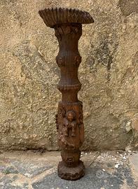 Scultura lignea unico pz legno scolpito intagliato
