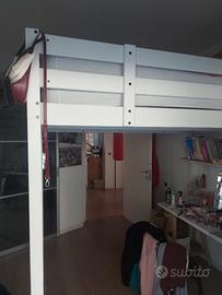 letto a soppalco con materasso
