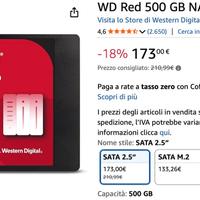 Western Digital WD RED 500GB NAS SSD 2.5 Inch SATA