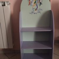 Mobiletto libreria per bambine in legno