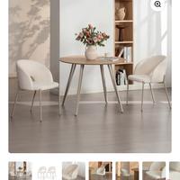 4 sedia da pranzo tessuto boucle