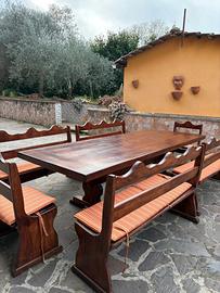 Tavolo fratino in legno massello 3.10m x 1.12m