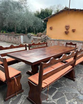 Tavolo fratino in legno massello 3.10m x 1.12m