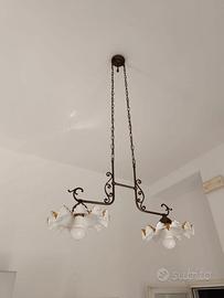 Lampadari artigianali in ferro battuto