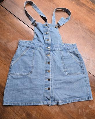 Vestito salopette gonna jeans curvy