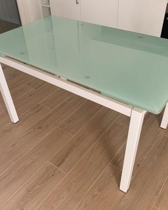 Tavolo allungabile 140x80 in vetro temperato
