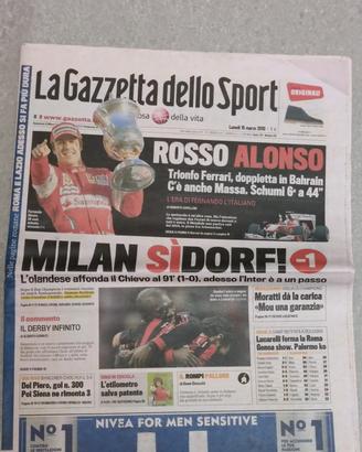 Gazzetta dello sport 15 marzo 2010