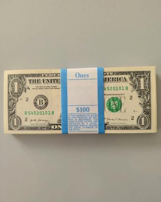 USA - Mazzetta da 100 banconote  FdS da 1 $