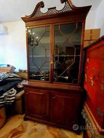 Libreria Vetrinetta Inglese Chippendale Astragal