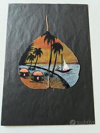 Dipinto a mano su foglia di Pipal