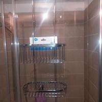 Cesta cabina doccia 2 ripiani argento da appendere