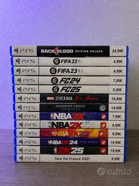 Set Giochi PlayStation 5. Prezzi in foto.