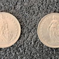 Numismatica Svizzera 2 Francs 1970-1976