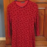 Abito rosso elegante organza S