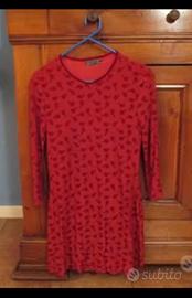 Abito rosso elegante organza S