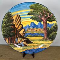 Piatto d'epoca Siciliano Ceramica Marsalese.