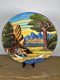 Piatto d'epoca Siciliano Ceramica Marsalese.