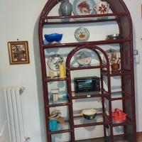 mobile credenza arco tondo bambu rosso 